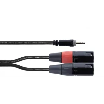 Cordial EY 1.5 WMM XLR Y-adapter kábel - 3,5 mm TRS 2x XLR dugóra, 1,5 m 14871