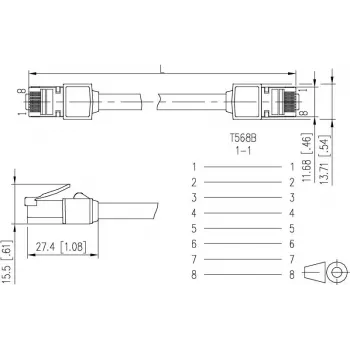 METZ CONNECT 13084V1500-E Cat6 S/FTP hálózati kábel, RJ45, 1,5 m, fekete