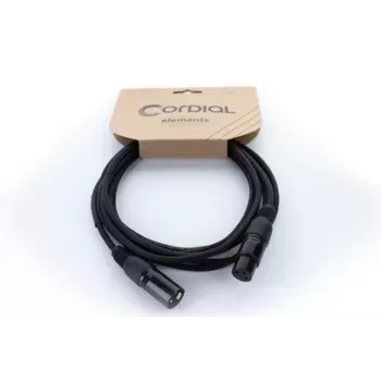 Cordial ED 0.5 FM XLR összekötő kábel [1x XLR Female 3 pólusú – 1x XLR Male 3 pólusú] 0,50 m fekete (14898)