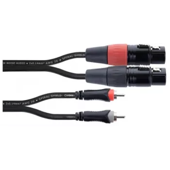 Cordial EU 1.5 FC XLR–RCA audiokábel 1,5 m fekete 14852