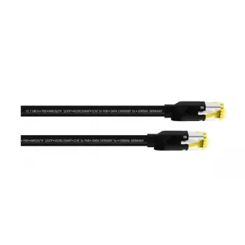 Cordial 15540 CAT 5e S/UTP patchkábel, RJ45, 15 m, fekete, PUR köpeny
