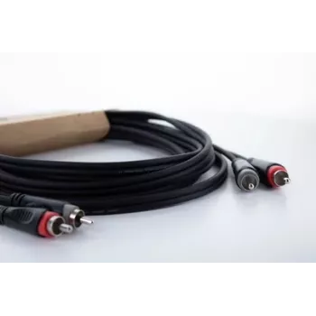 Cordial 14837 RCA audiokábel 2x RCA dugó–2x RCA dugó 3 m fekete PVC ikerkábel