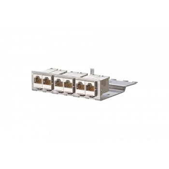METZCONNECT BTR E-DATmodul 6x88 1U CAT6 patchpanel 6 árnyékolt RJ45-modullal, beépített kábelmenedzsmenttel és húzásmentesítéssel 130922-03-E