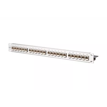 METZ CONNECT 130921-E EDATmod-MP24 24 portos E-DAT-modul patchpanel, nemesacél, 1U