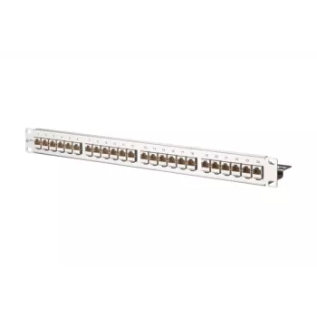 METZ CONNECT 130921-E EDATmod-MP24 24 portos E-DAT-modul patchpanel, nemesacél, 1U
