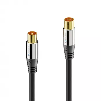 PURELINK Sonero antennakábel 2m S-AC000-020 Premium, koaxiális dugó aljzatra, 75 Ohm, kettős árnyékolás, fehér