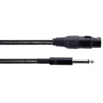 Cordial EM 10 FP XLR 6,3 mm mono jack audiokábel 10 m fekete 14752
