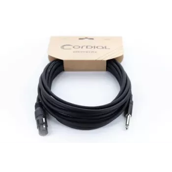Cordial EM 10 FP XLR 6,3 mm mono jack audiokábel 10 m fekete 14752