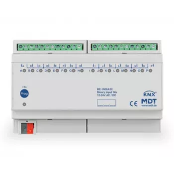 MDT BE-16024.02 bináris bemeneti modul 16 csatornás 8TE DIN-sín 24V AC/DC KNX