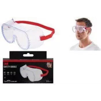 3M Classic 4700 Full-Vision védőszemüveg, tiszta polikarbonát lencse, közvetlen szellőzés, 1 pár 4700-1