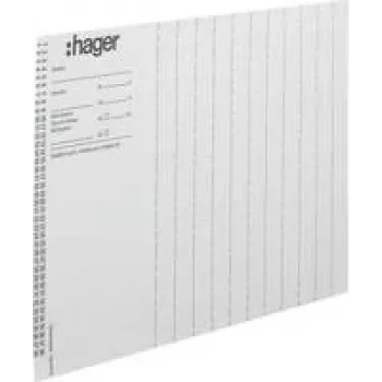 HAGER ZZ90B felirati lapok Legrand Mosaic modulokhoz, A4, fehér, 10 darabos csomag