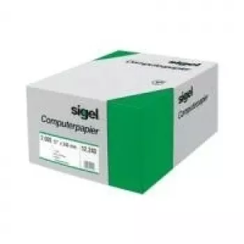 Sigel 08371 számítógépes végtelen papír, egyedi perforáció, zöld vonalak, 203 x 375 mm, 60 g/m², 2000 lap