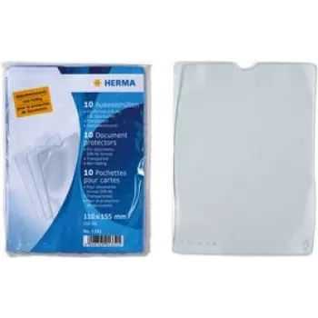 HERMA 1333 átlátszó polipropilén dokumentumtasak, 155 x 220 mm, szakadásálló, dokumentumbiztos, hüvelykujj-kivágás, 1 darabos csomag