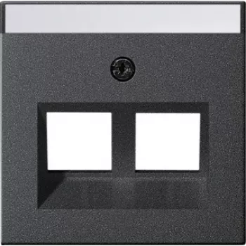 Gira System 55 fedőlap Modular Jack 30° 2-szeres antracit 264028