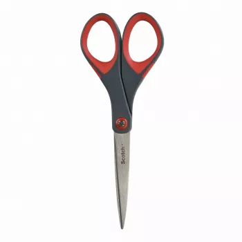 3M Scotch Precision Scissors 180 mm Red/Grey Pointed Stainless Steel Comfort Grip (1447)