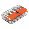 WAGO 221-415 COMPACT csatlakozókapocs 5 vezetős 4 mm², 25 darabos csomag