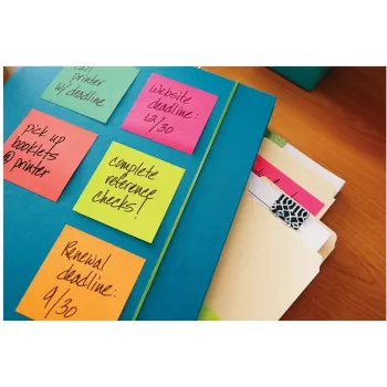 3M Post-it Notes 655-6-POP, 127 x 76 mm, Powerpink, 100 lap, újra felragasztható