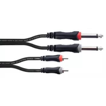 Cordial 14840 audiokábel 6,3 mm mono jack RCA-ra 1,5 m fekete