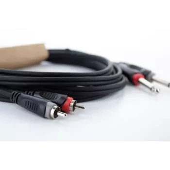 Cordial 14840 audiokábel 6,3 mm mono jack RCA-ra 1,5 m fekete