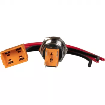 JOY-IT Button22C-02 Latching Push Button Switch, Red, 240 V AC, 15 A, IP67, IK10, Panel Mount