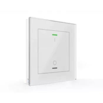 MDT BE-GTL1TW.B1 Glass Switch II Light, 1-es, RGBW állapot-LED, hőmérséklet-érzékelő, fehér