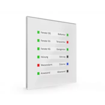 MDT SCN-GLED1W.01 KNX üveg LED-kijelző, fehér