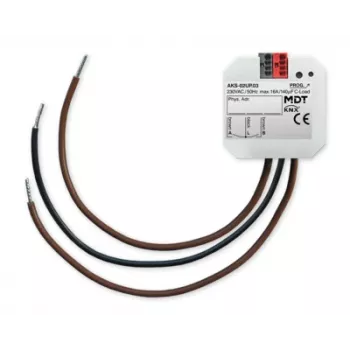 MDT kapcsolóaktor 2 csatornás süllyesztett, 16 A, 230 V AC, C-Load, standard, KNX AKS-02UP.03