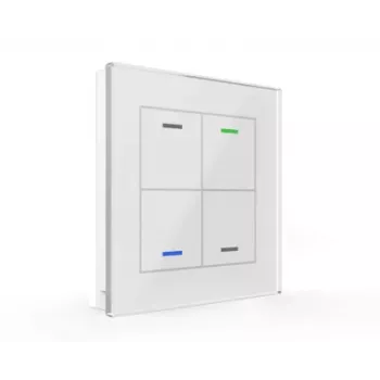 MDT BE-GTL4TW.01 Glass Switch II Light, 4 gombos, fehér