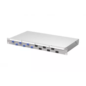 METZ CONNECT VIK 6xLC-Duplex OS2 egymódusú üvegszálas modul, 12 szál, PC polírozás, világosszürke 1504507406-F