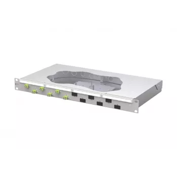 METZ CONNECT optikai szálas splice patch panel 6xLC-D OM5 1U 19 inch rackbe szerelhető 1504587M06-F