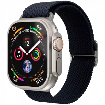 VONMÄHLEN Woven Loop Apple Watch 44/45/49mm, Navy