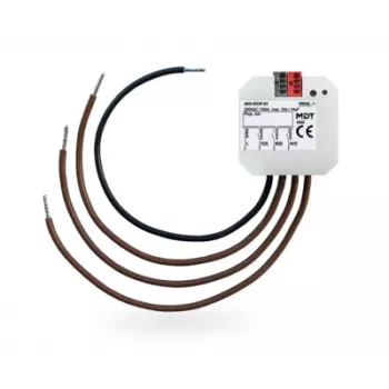 MDT AKK-03UP.03 KNX 3 csatornás süllyesztett kapcsolóaktor 10A 230V AC kompakt 14µF EVG és fan coil számára