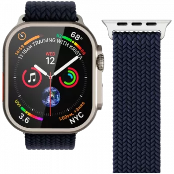 VONMÄHLEN szőtt Loop Apple Watch 40/41/42 mm-hez, navy