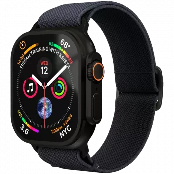 VONMÄHLEN Classic Nylon Loop Apple Watch 40/41/42 mm-hez, One Size, Navy Black