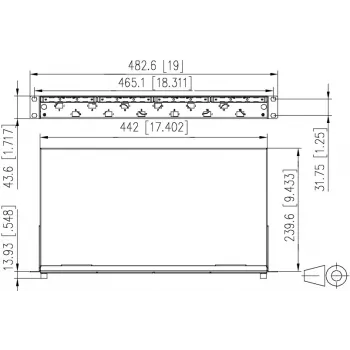 METZ CONNECT hegesztő patchpanel 12x LC-duplex OM4, 1U, 19 inch rack felszerelés, szürke 1504677512-F