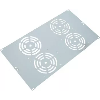IT-BUDGET 19 inch 6U szellőzőpanel 4 ventilátorhoz 120x120 mm világosszürke 90ITBSRK19XNOFAN4G