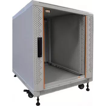 IT-BUDGET 19 inch hálózati szekrény SRK 12U 600x800 mm világosszürke lapos csomagolás üveg-/acélajtókkal