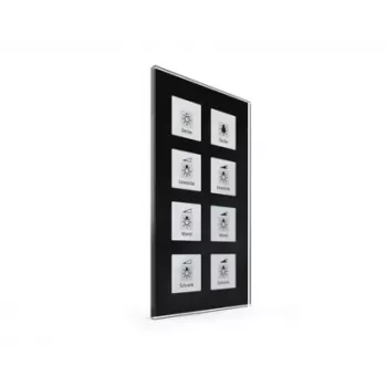 MDT BE-GT08S.01 Glass Push Button Plus 8-fold Black