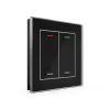 MDT Glass Push-button II Light 2-gang RGBW Black BE-GTL20S.01S