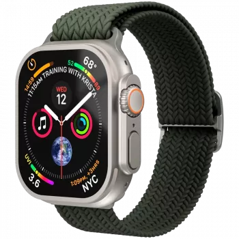 VONMÄHLEN szőtt loop Apple Watch 40/41/42mm készülékhez, olív