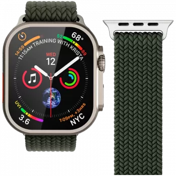 VONMÄHLEN szőtt loop Apple Watch 40/41/42mm készülékhez, olív