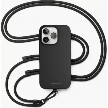 VONMAEHLEN Infinity Go univerzális telefontartó lánc fekete – állítható 150 cm-ig