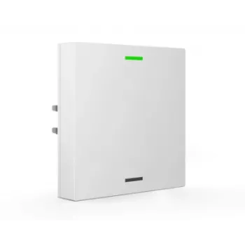MDT BE-TAL63T1.01 KNX üveg nyomógomb 1-es RGB-W állapot LED-del, hőmérséklet- és fényerő-érzékelőkkel, Studio fehér fényes neutrális