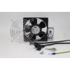 IT-BUDGET komplett készlet IT-szekrényventilátor termosztáttal - 160 m³/h légáram - 230 V - 1 ventilátor, védőrács, kábel, termosztát, csavarok (90ITBLUESET1T)