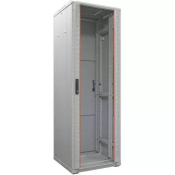 IT-BUDGET 19 inch szerver szekrény SRK - 42 HE - 600x1000 mm - üveg-/tömörlemez ajtó - szerelt - világosszürke (99ITB19SRK42610GGNM)