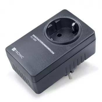 H-Tronic 1114730 bekapcsolási áramkorlátozó SCL 3680 IP20, 16 A, 3680 W, Schuko dugóadapter, fekete