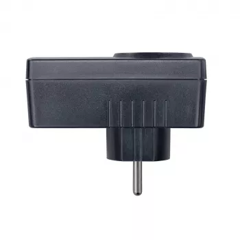 H-Tronic 1114730 bekapcsolási áramkorlátozó SCL 3680 IP20, 16 A, 3680 W, Schuko dugóadapter, fekete