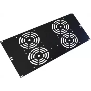 IT-BUDGET 19 inch ventilátorpanel 4 ventilátorhoz - 120x120 mm - 6U - fekete (90ITBSRK19XNOFAN4S)
