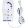 M-E MODERN-ELECTRONICS ME WA-5 vízérzékelő beépített aljzattal, 230V, 2m érzékelőkábel, hangos riasztás >85dB, piros LED, Schuko aljzatkapcsolás 16A