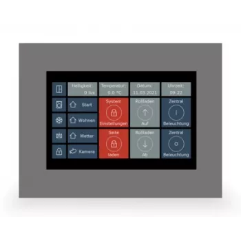 MDT VC-0701.04 érintőpanel VisuControl 7 inch KNX helyiségszabályzó, fekete